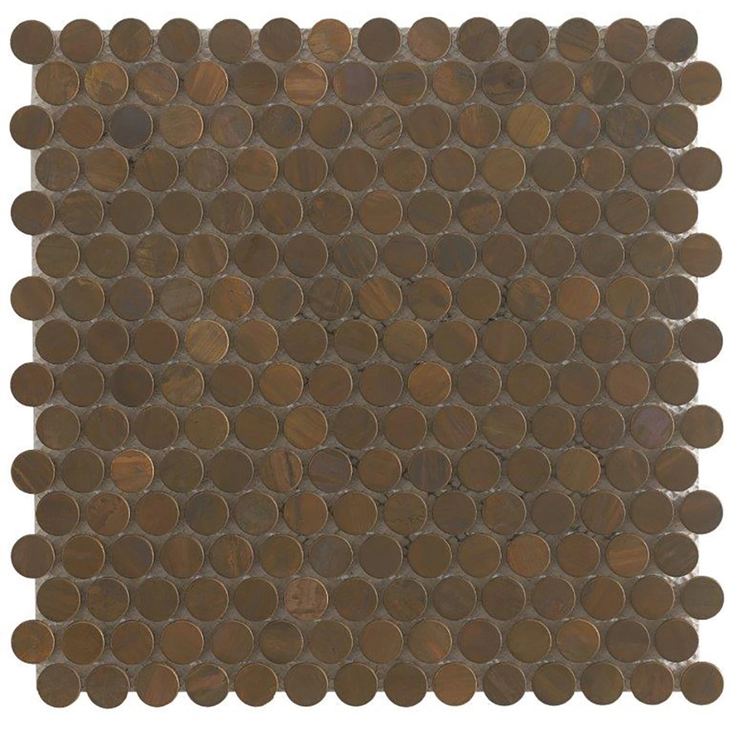 Mosaikmatte Knopf Metall Kupfer 30 cm x 30 cm günstig online kaufen