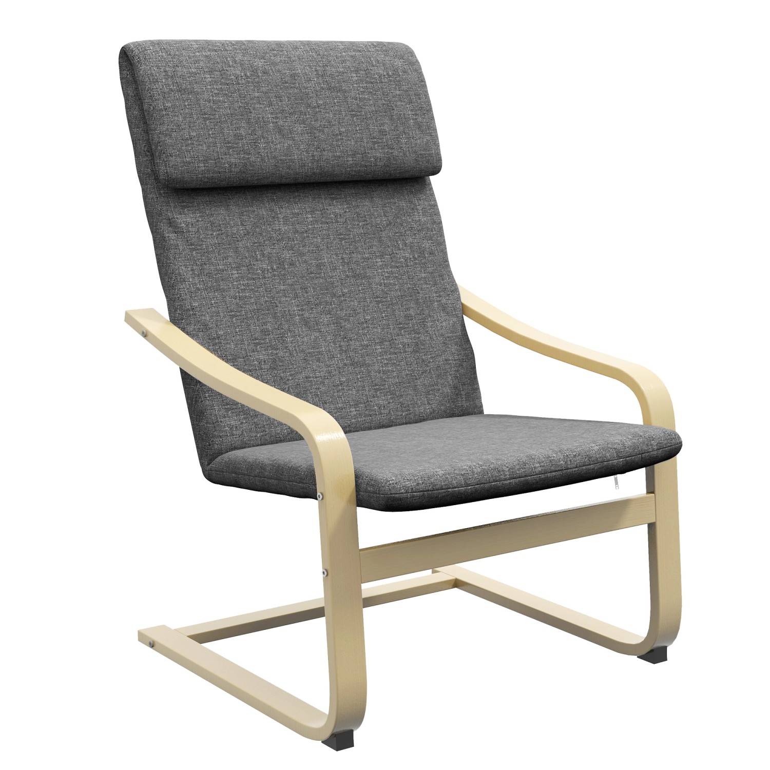 HOMCOM Relaxstuhl mit Kopfkissen Leinenoptik 66,5 x 80 x 99cm günstig online kaufen