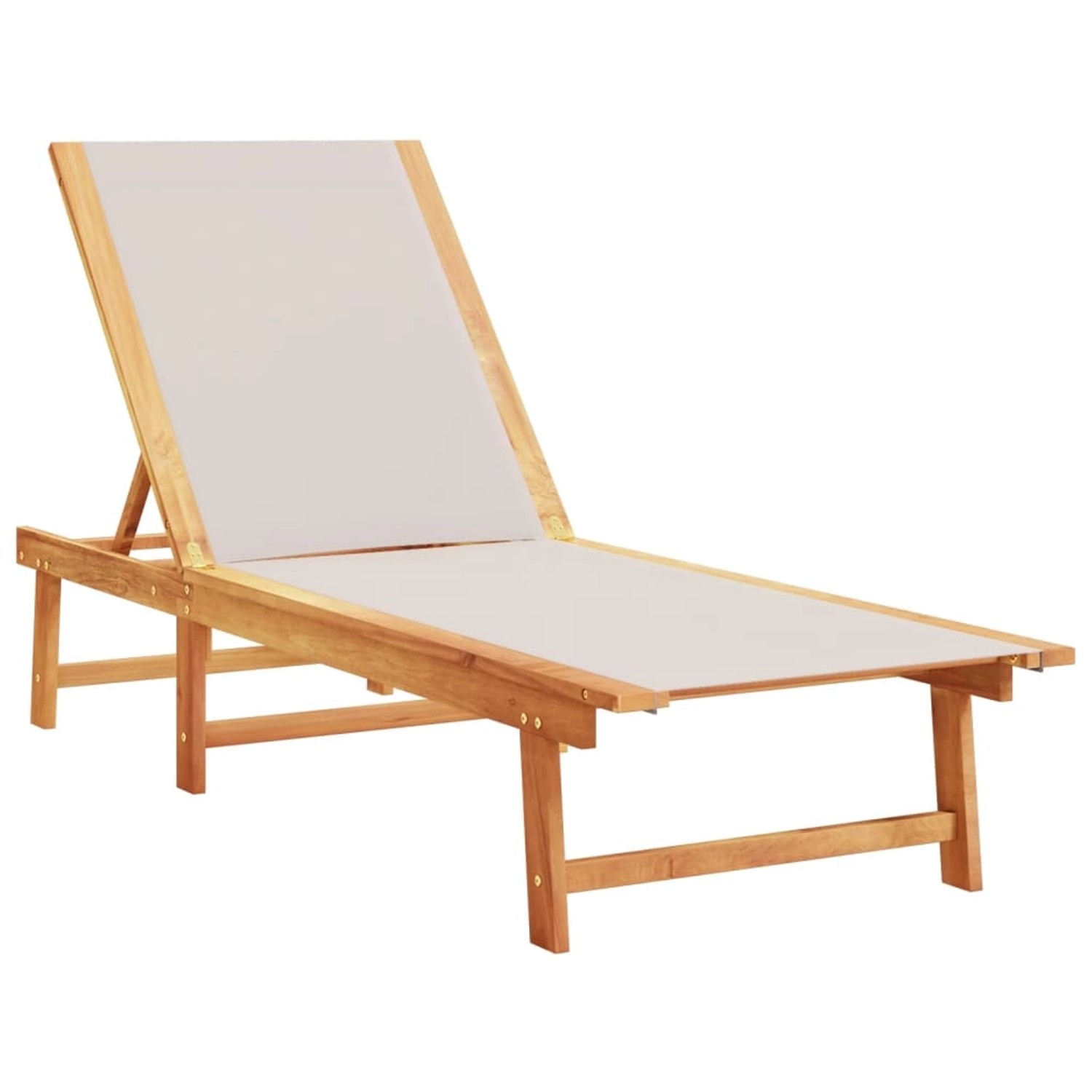 vidaXL Sonnenliege Grau Massivholz Akazie und Textilene 4008413 günstig online kaufen