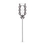 Relaxdays Regenmesser Gusseisen Glas Bronze Frostsicher 70 cm x 12,5 cm x 7 cm