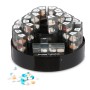 Relaxdays Tablettenbox Kunststoff Schwarz Weiß 31 Tage 4 Fächer 14 cm x 21 cm 550 g