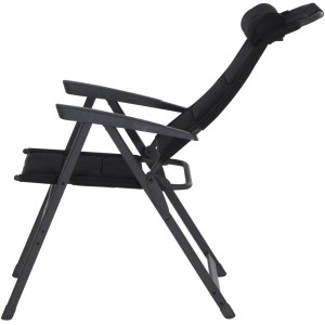 Siena Garden Campingsessel Premium, anthrazitfarbener Klappstuhl mit AirMesh-Bezug und verstellbarer Rückenlehne.