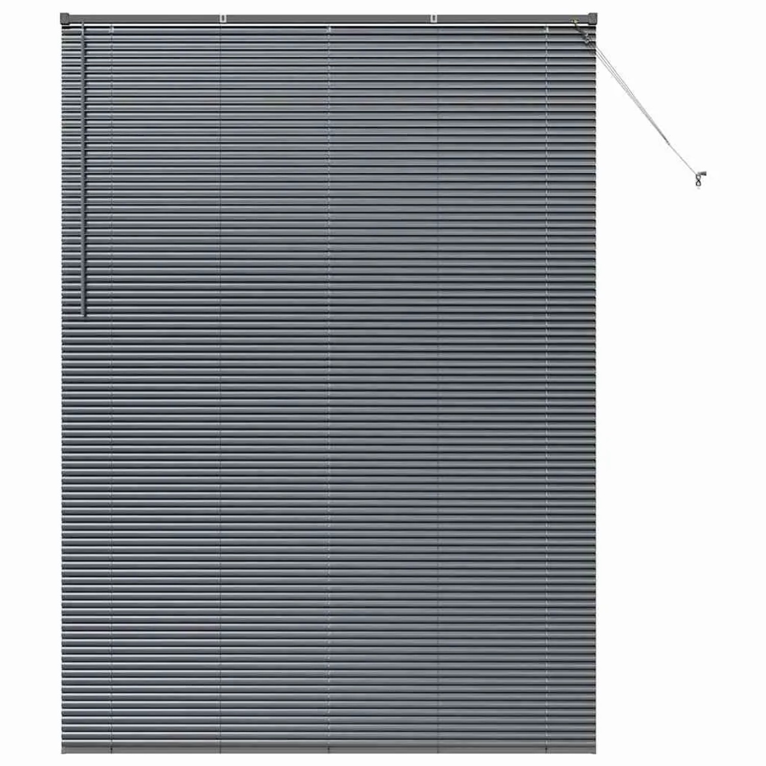 vidaXL Balkenjalousien mit Vorhängen Dunkelgrau 220 x 160 cm Aluminium 4200 günstig online kaufen