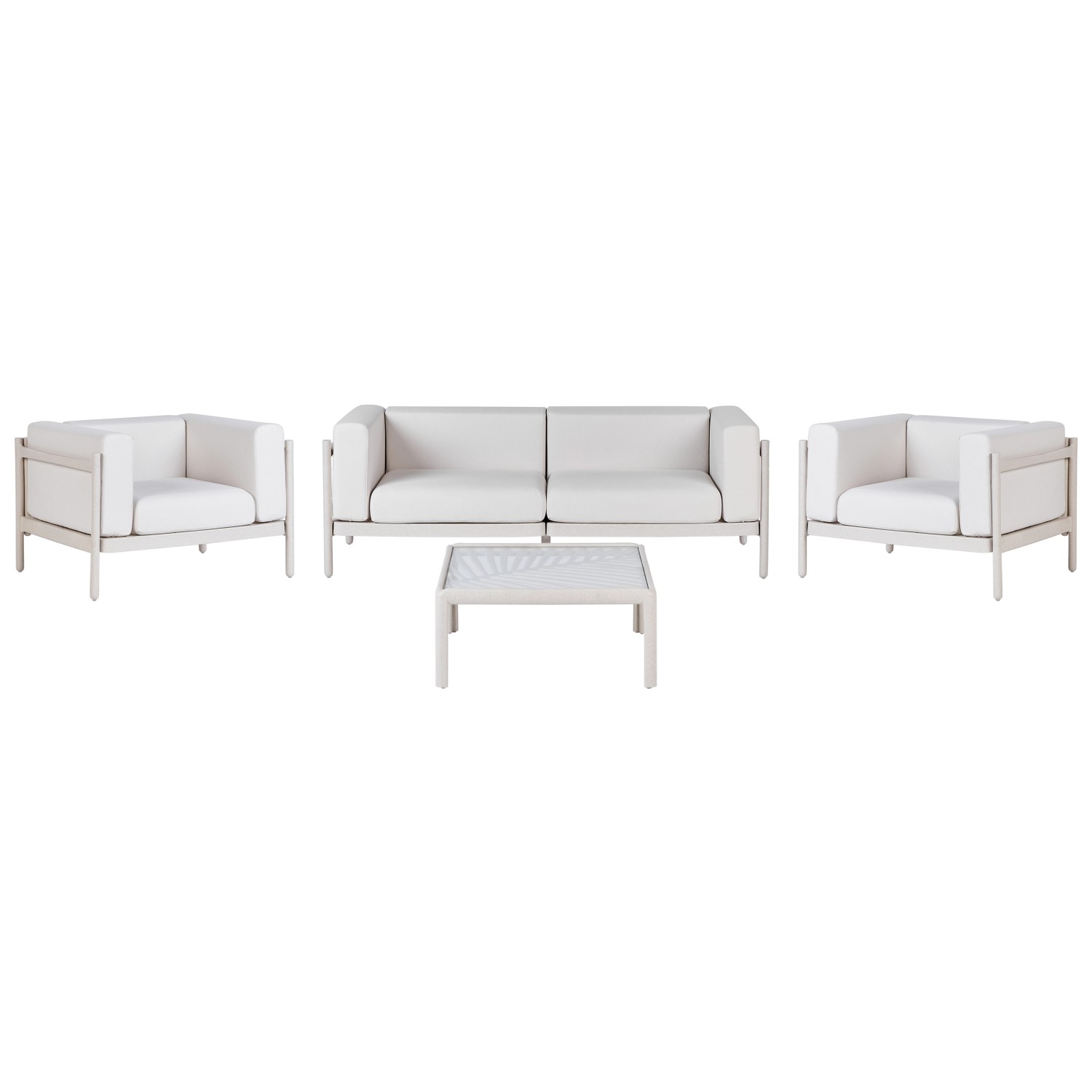 Beliani Sitzgruppe FERRETTI Hellbeige