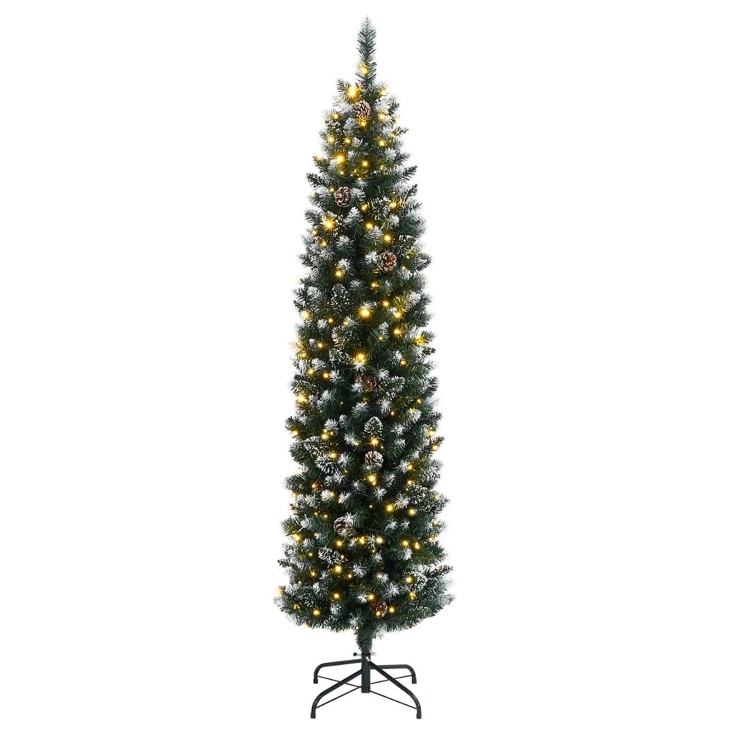 vidaXL Künstlicher Weihnachtsbaum Schlank 150 LEDs 150 cm 3315779