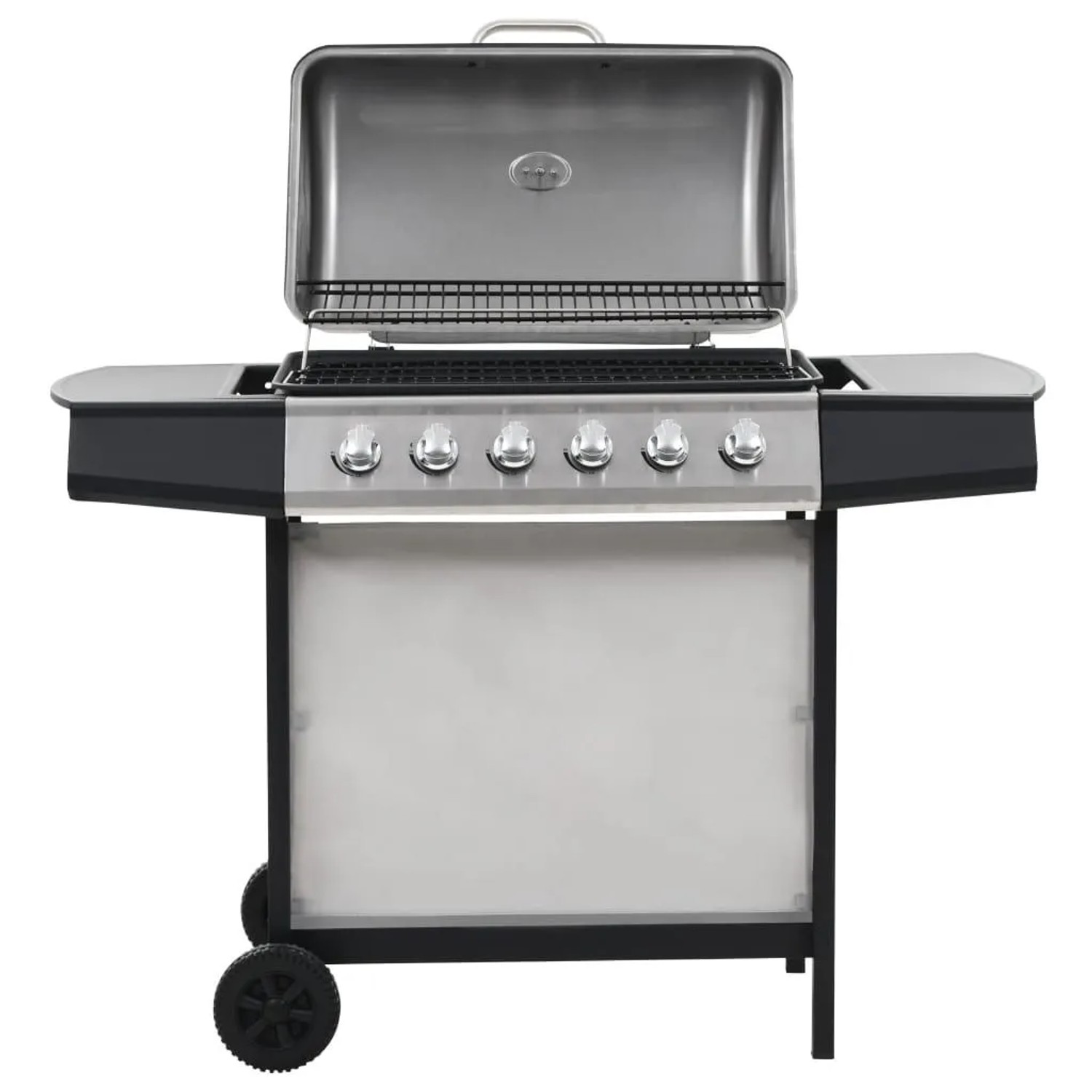 vidaXL Gasgrill mit 6 Flammen Edelstahl Silbern 44285