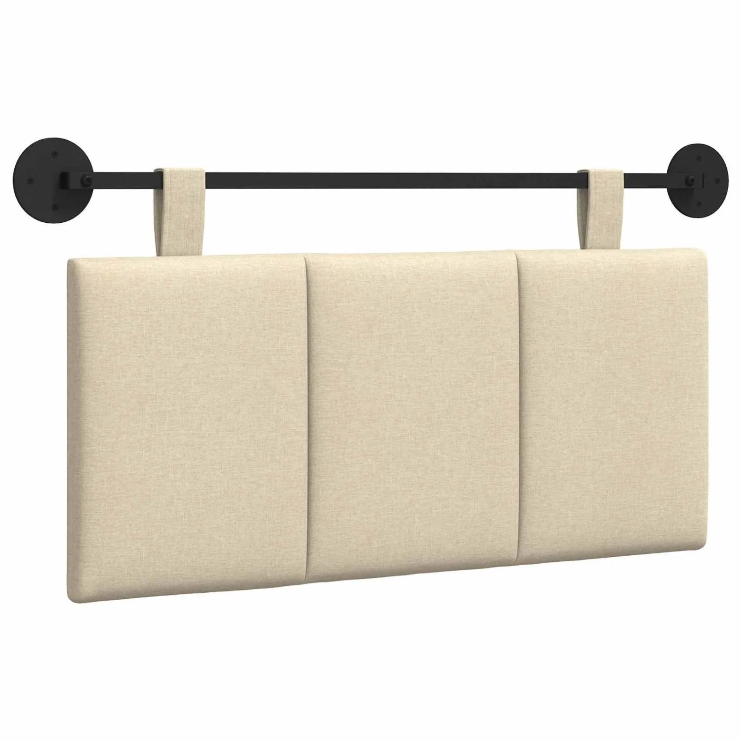 vidaXL Hängevorderseite Wandmontiert Creme 100 x 55 x 5 cm Stoff 42032256