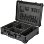HMF 15702-02 Werkzeugkoffer Leer Werkzeugkasten Groß Individuelle Fachaufteilung 46 x 33 x 15 cm