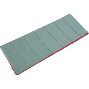 Hellblauer CAMPSITE Schlafsack mit rotem Reißverschluss, 190x72 cm, aus Polyester für Camping bei 10-20°C.