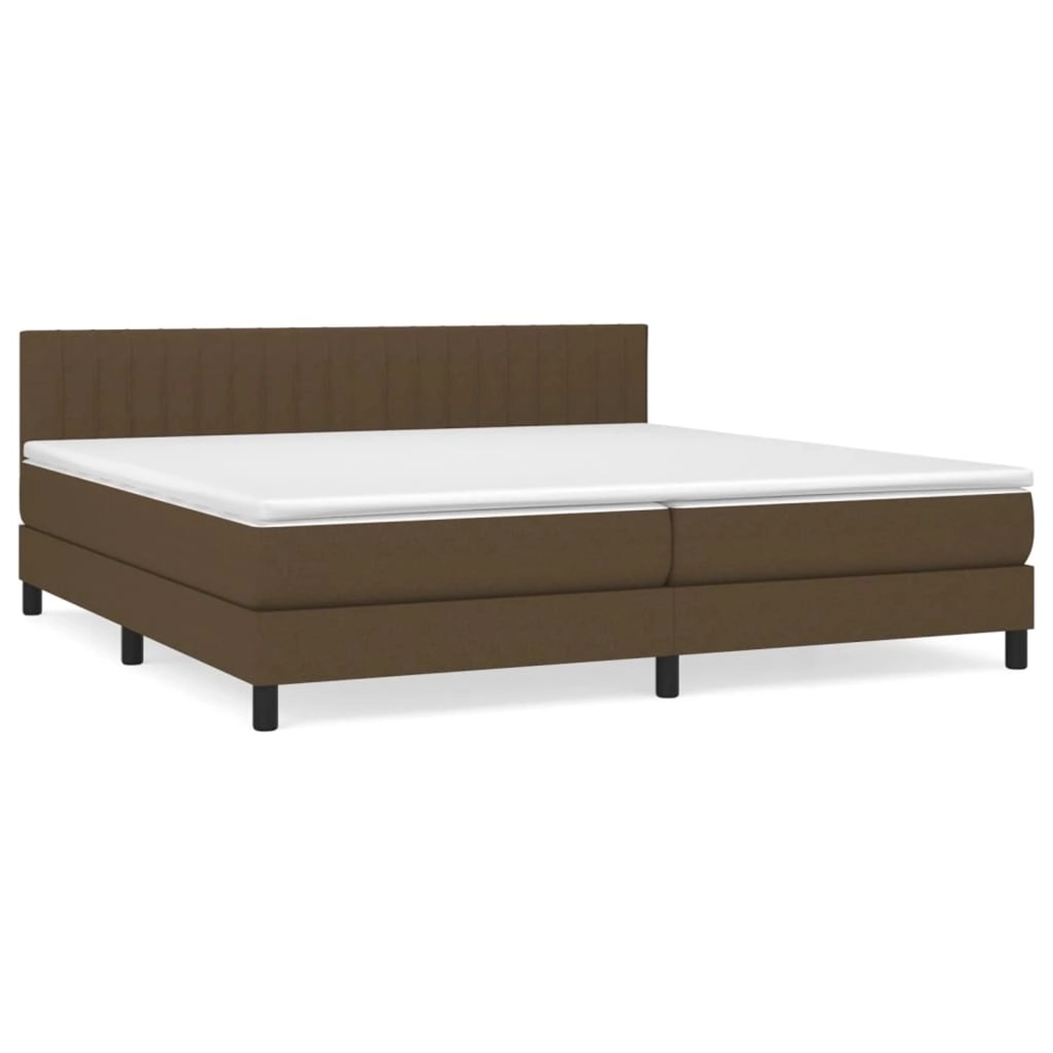 vidaXL Boxspringbett mit Matratze Dunkelbraun 200x200 cm Stoff1373011 günstig online kaufen