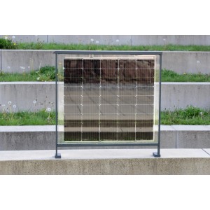 Dieda Linus Geländer Füllung mit Solarzelle, 100x100 cm, Anthrazit.