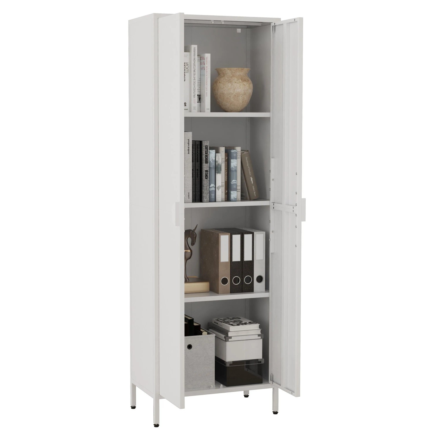 VCM Büroschrank Flokas Weiß