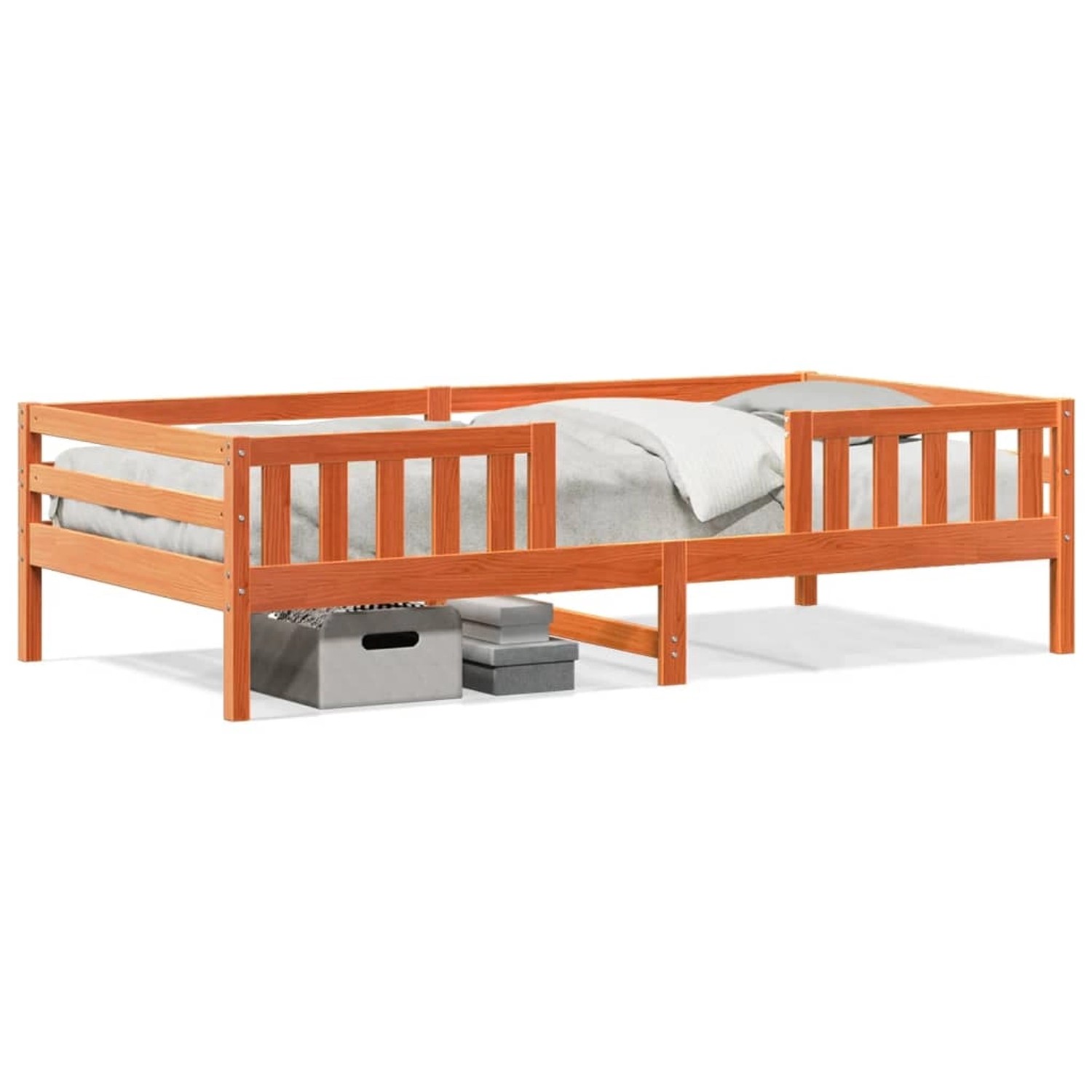 vidaXL Massivholzbett ohne Matratze Wachsbraun 80x200 cm Kiefernholz 846978 günstig online kaufen