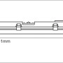Technische Zeichnung Ledvance LED-Feuchtraumleuchte Submarine, Maße: 7,5x10,5x65,1cm, Kaltweiß