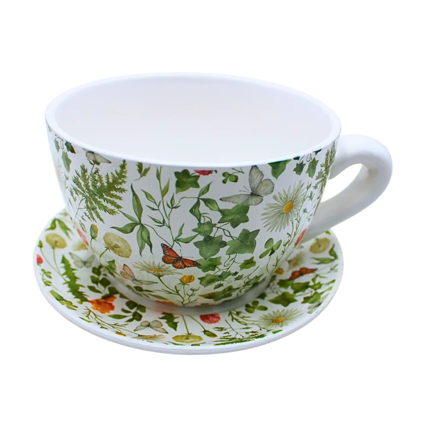 Dekohelden24 Blumentopf Pflanztasse Pflanzkübel Pflanzgefäß L/B/H 25 x 23 x14 cm