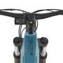 Prophete E-Bike MTB Dice 4.0: Lenker, Display und Federgabel in Grau-Schwarz.
