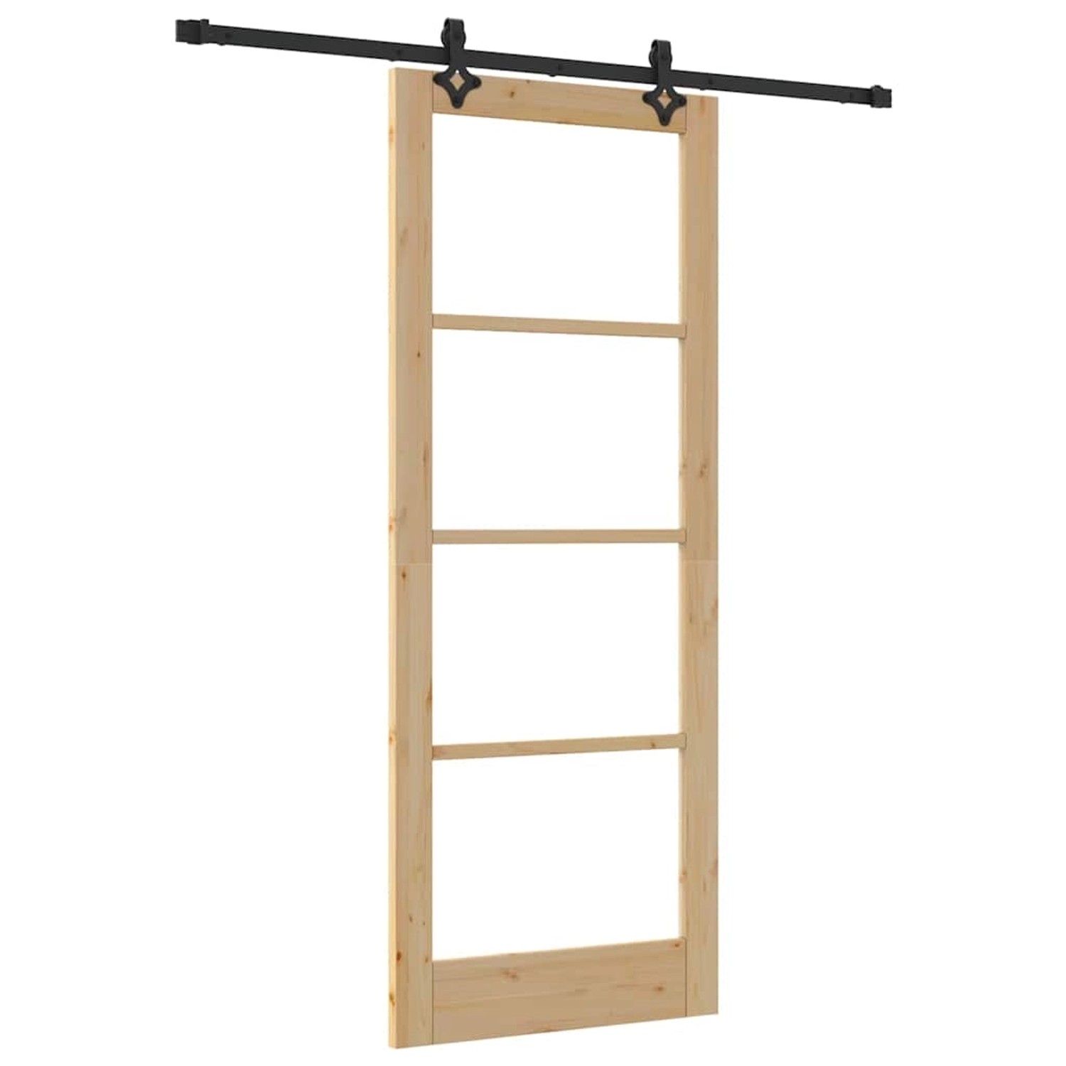 vidaXL Schiebetür ORKDAL Braun 83 x 211 cm Holz und Metall 3332167 günstig online kaufen