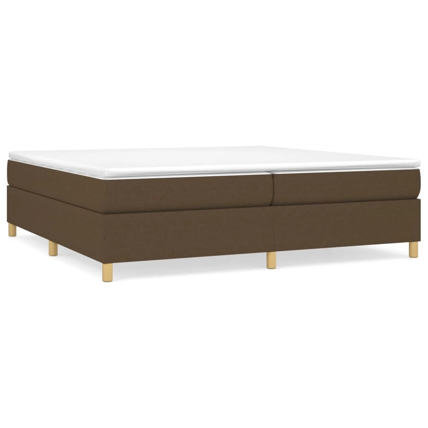vidaXL Boxspringbett mit Matratze Dunkelbraun 200x200 cm Stoff 3144549 günstig online kaufen