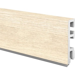 Hartschaum Sockelleiste Cubica 60 sk Canadian Pine, selbstklebend, für Boden-Wand-Abschluss.
