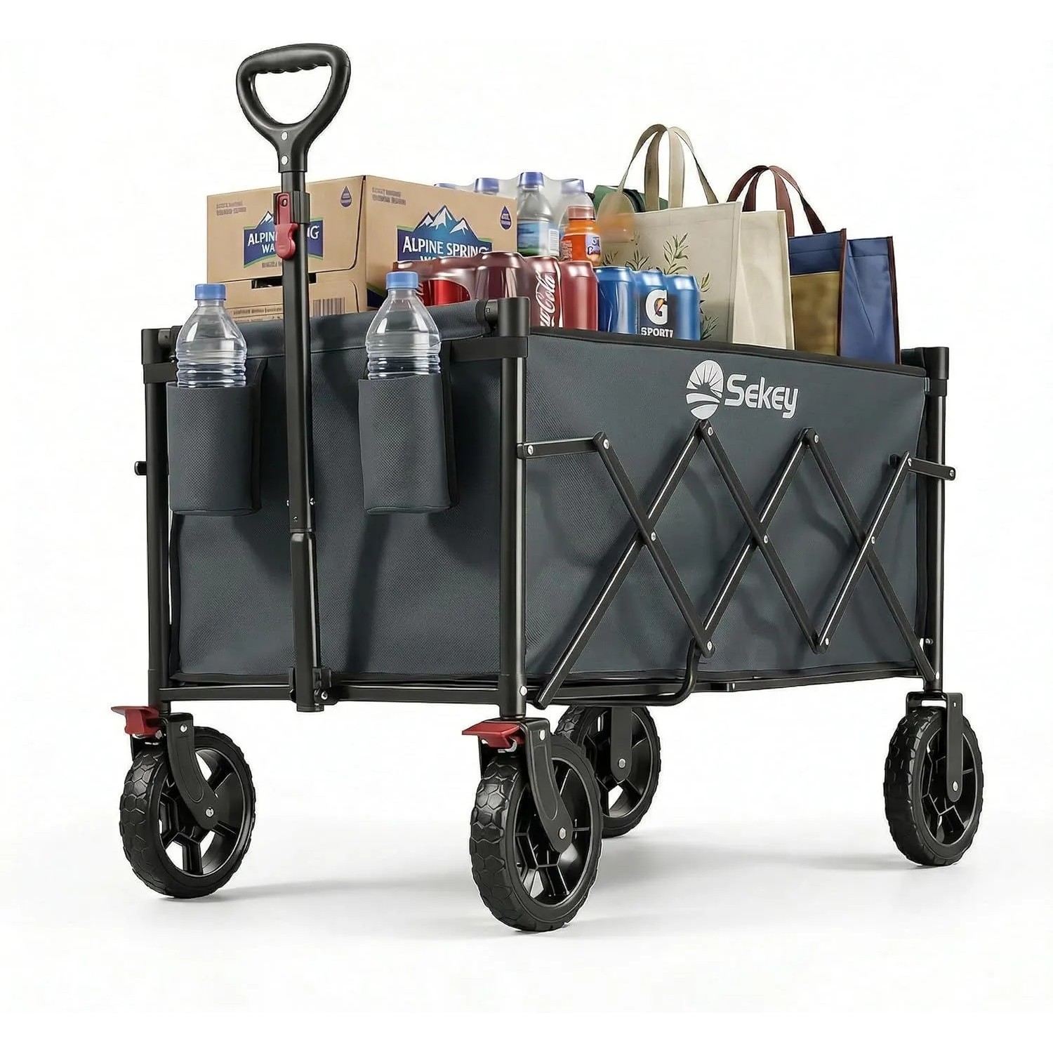 Sekey Bollerwagen Faltbar 120L 100KG Grau