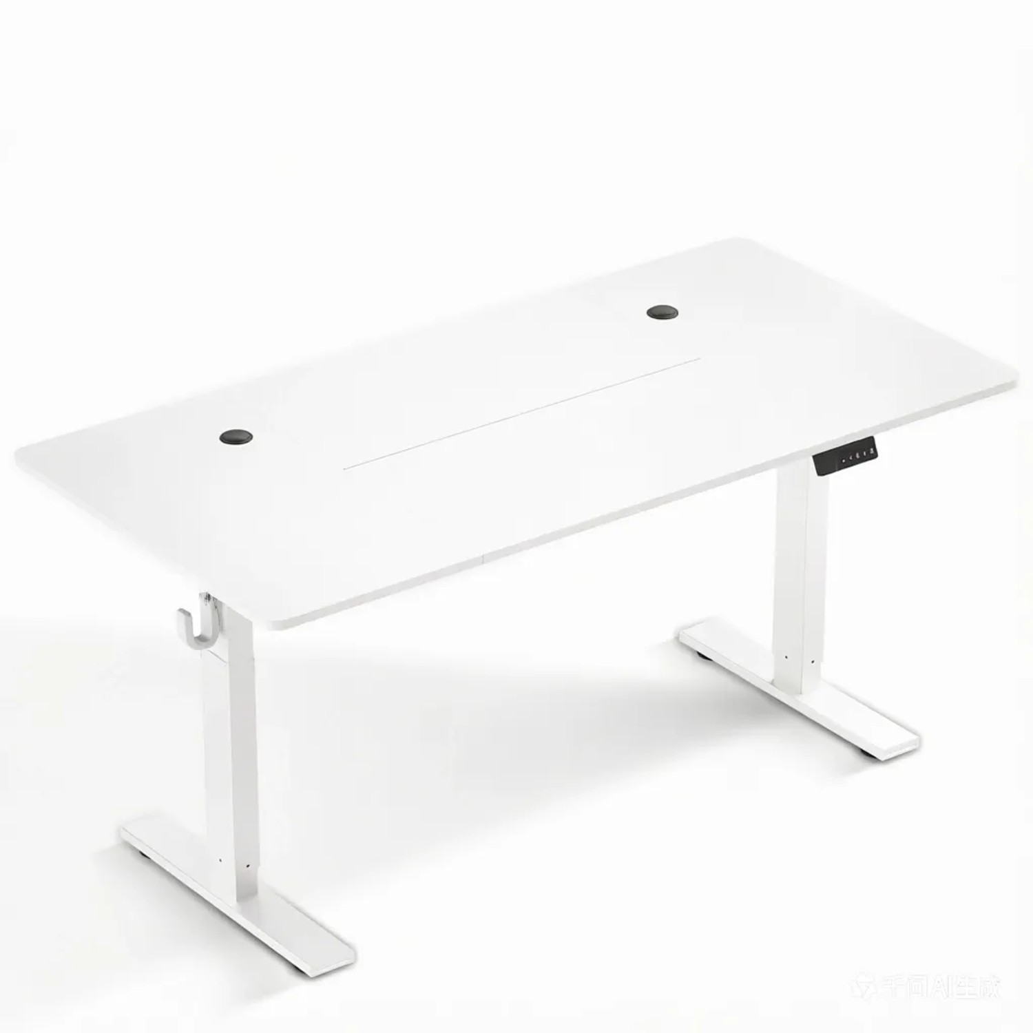 HOMAVO Elektrisch Höhenverstellbarer Schreibtisch 140x60cm mit Memory Funktion Anti Kollisions System Sitzerinnerung Weiß
