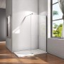 Walk-In Dusche 160x200cm mit 8mm Nano Glas und verchromtem Stabilisator.