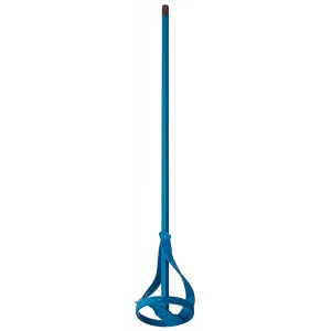 Blauer kwb Farbrührer 120 mm, kunststoffbeschichtet für Farbe und Kleber.