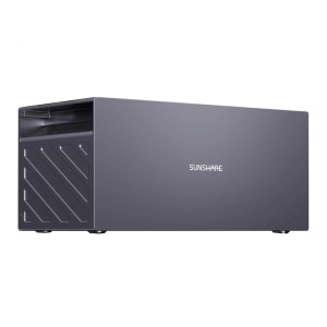 SUNSHARE Glory Erweiterungsakku 2.0 kWh für Balkonkraftwerke, graues Metallgehäuse.