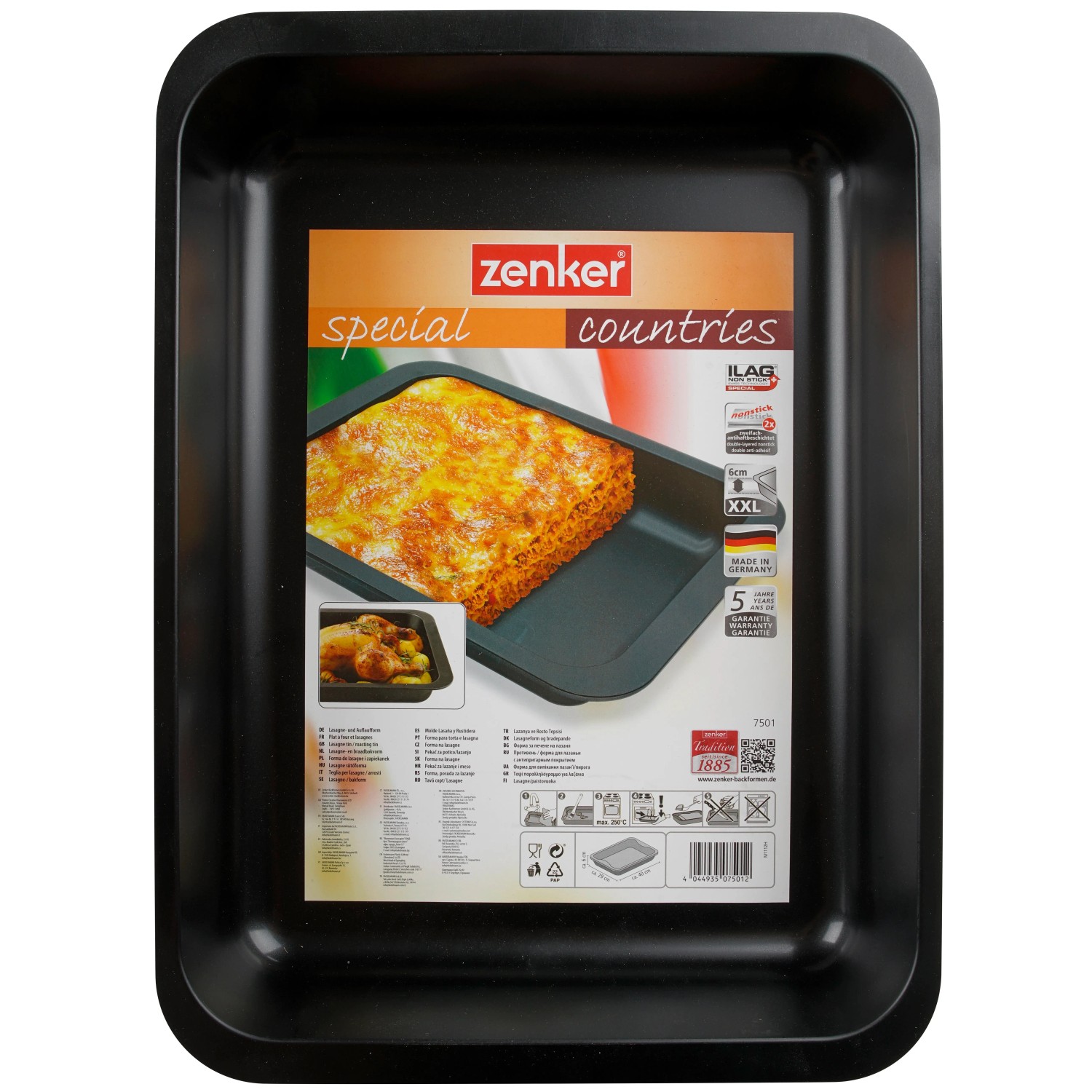ZENKER Lasagneform 40 x 29 x 6 cm Schwarz kaufen bei OBI