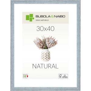 Blauer Holz Bilderrahmen Tosca, 30x40 cm, FSC-zertifiziert. Ideal für Fotos und Kunstdrucke.