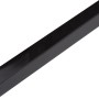 Schwarzes Alberts Winkelprofil aus Kunststoff, 20x20x1000 mm, für Befestigungen und Verbindungen.