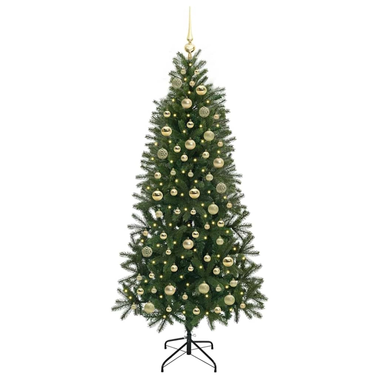 vidaXL Künstlicher Weihnachtsbaum mit 300 LEDs Grün 180 cm PE und PVC 3397358