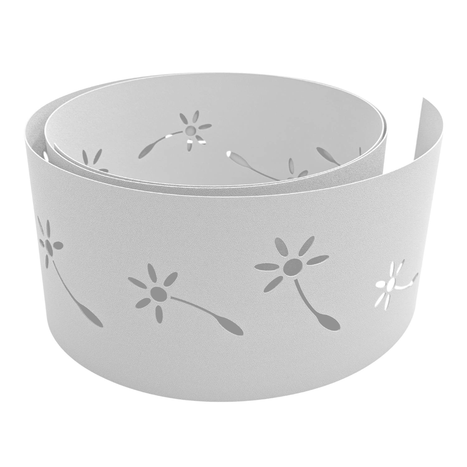 zaunzu Sichtschutz Premium Dekor Pusteblume Lasermuster Weiß 2,55m