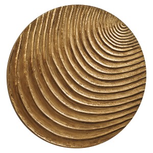 Goldfarbenes Kobolo Wandbild MUMBAI aus Holz (MDF) mit 3D-Struktur als moderne Wanddeko.