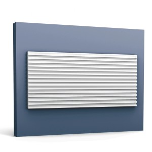 Weißes ORAC DECOR WX205 3D Wandpaneel MODERN TRACK, Zubehör für Paneele, 2 m Länge.