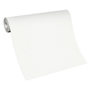 Weiße Vliestapete von Guido Maria Kretschmer, Rolle mit feiner Struktur.