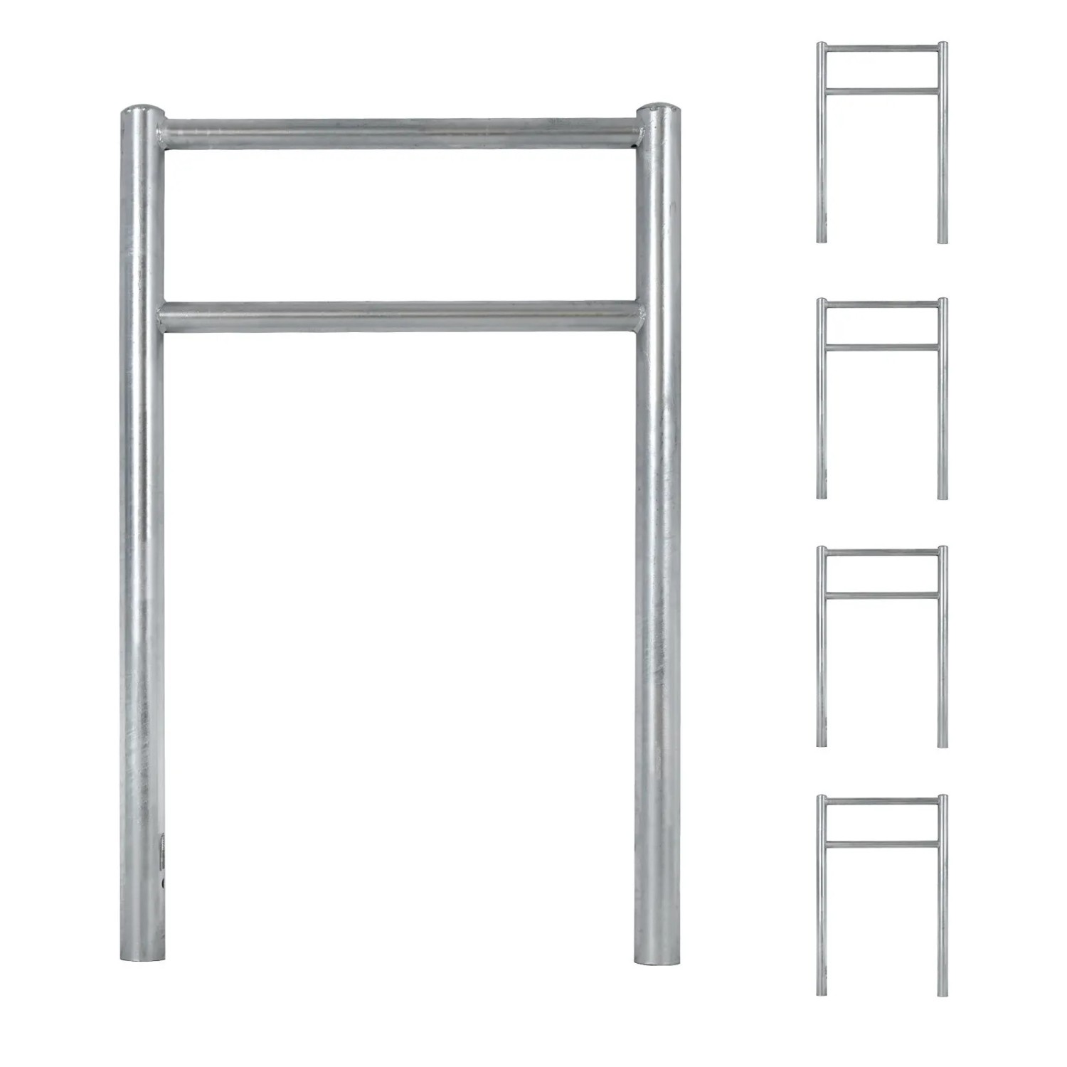 TRUTZHOLM 5x Fahrradanlehnbügel Mit Knieholm 115x75 cm Stahl Durchmesser 60 mm Typ H