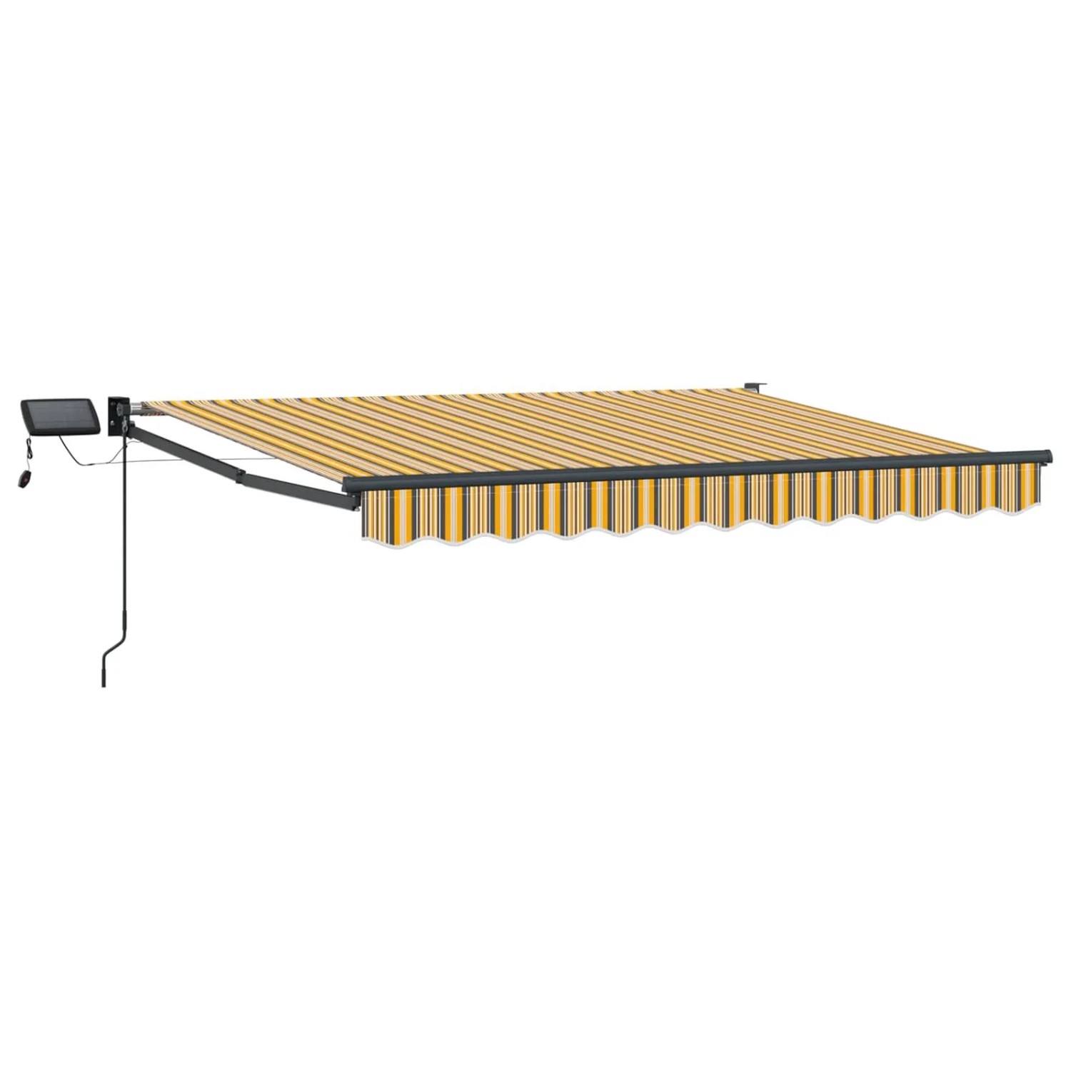 vidaXL Manuelle Gelenkarmmarkise mit LEDs Gelb und Grau 3 x 2,5 m 3419428