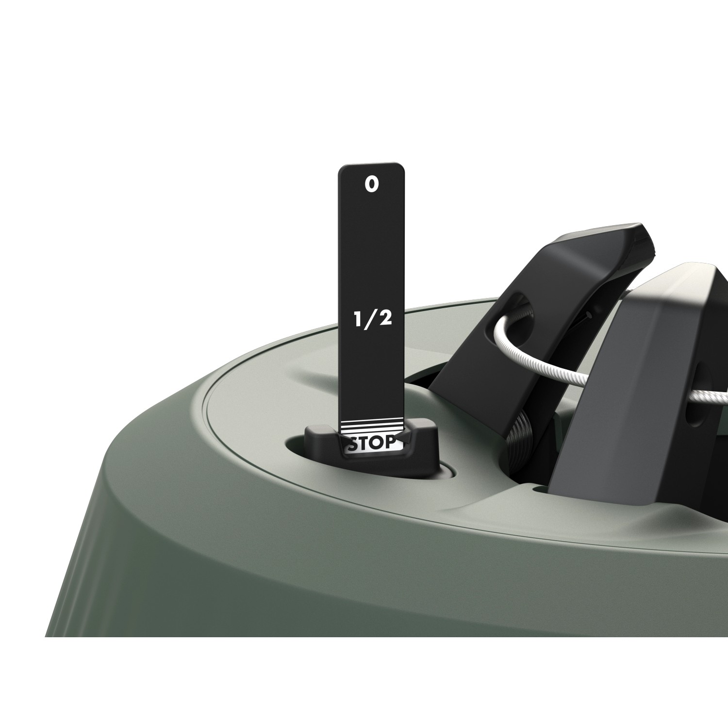 Detailaufnahme: Wasserstandsanzeige am Krinner Christbaumständer X-240.