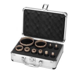 STAHLWERK Diamant-Bohrkronen Set (10-teilig, 6-68mm) im Koffer. Zubehör für Bohrer.