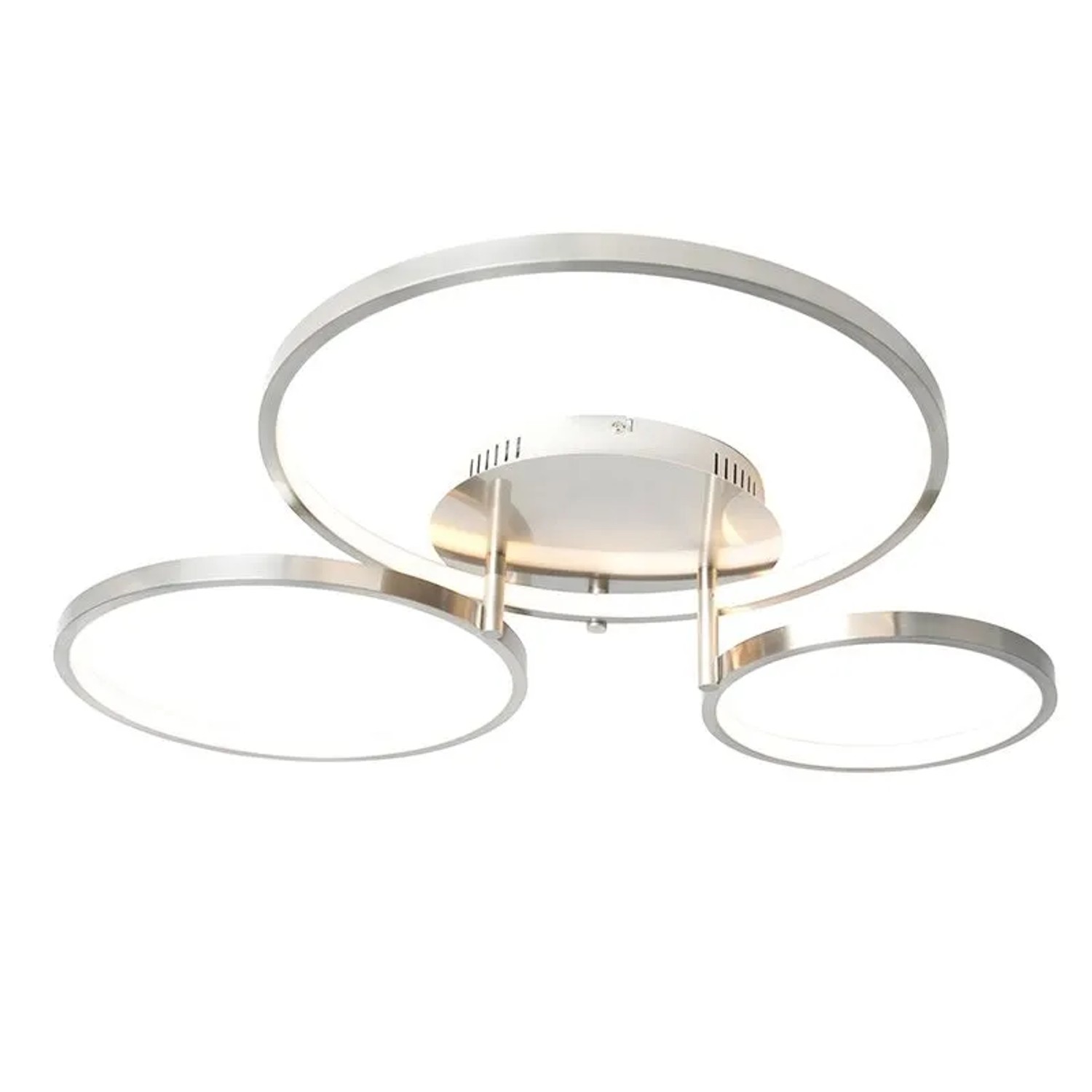 QAZQA Moderne Deckenleuchte aus Stahl inkl  LED und Dimmer Rondas