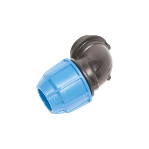 LUX-TOOLS 90°-Winkel für PE-Rohre, 25 mm, aus Kunststoff, für Kaltwassersysteme.