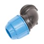 LUX-TOOLS 90°-Winkel für PE-Rohre, 25 mm, aus Kunststoff, für Kaltwassersysteme.
