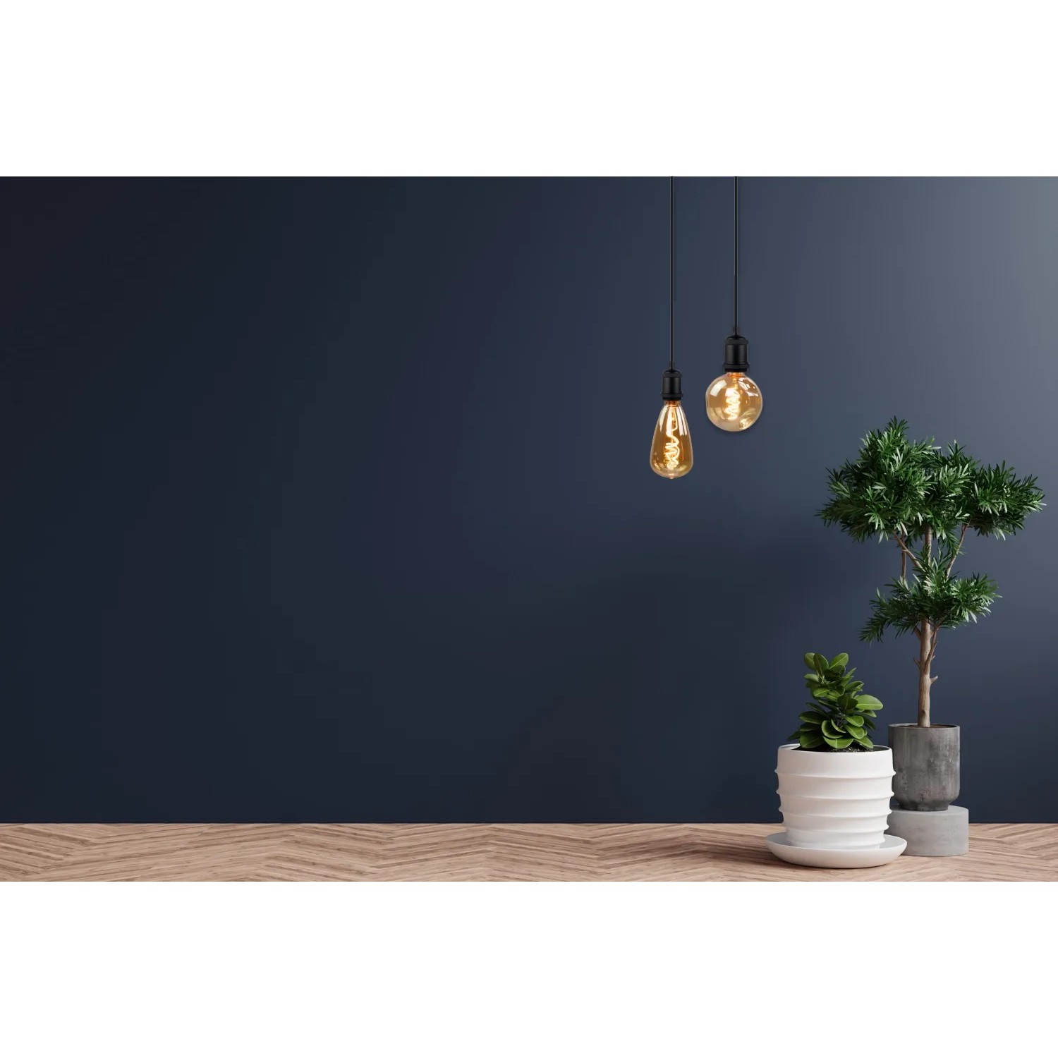 Dekorative LED Filament Leuchtmittel CALDERA E27, bernsteinfarben, warmweiß, dimmbar. Stimmungsvolle Beleuchtung.