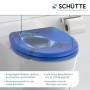 Schütte WC-Sitz Shark Duroplast mit Hai-Motiv, Absenkautomatik und Schnellverschluss.