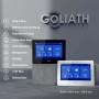 Goliath 2-Draht Video Türsprechanlage mit 2 Monitoren in Schwarz und Silber. Aufputz Montage.
