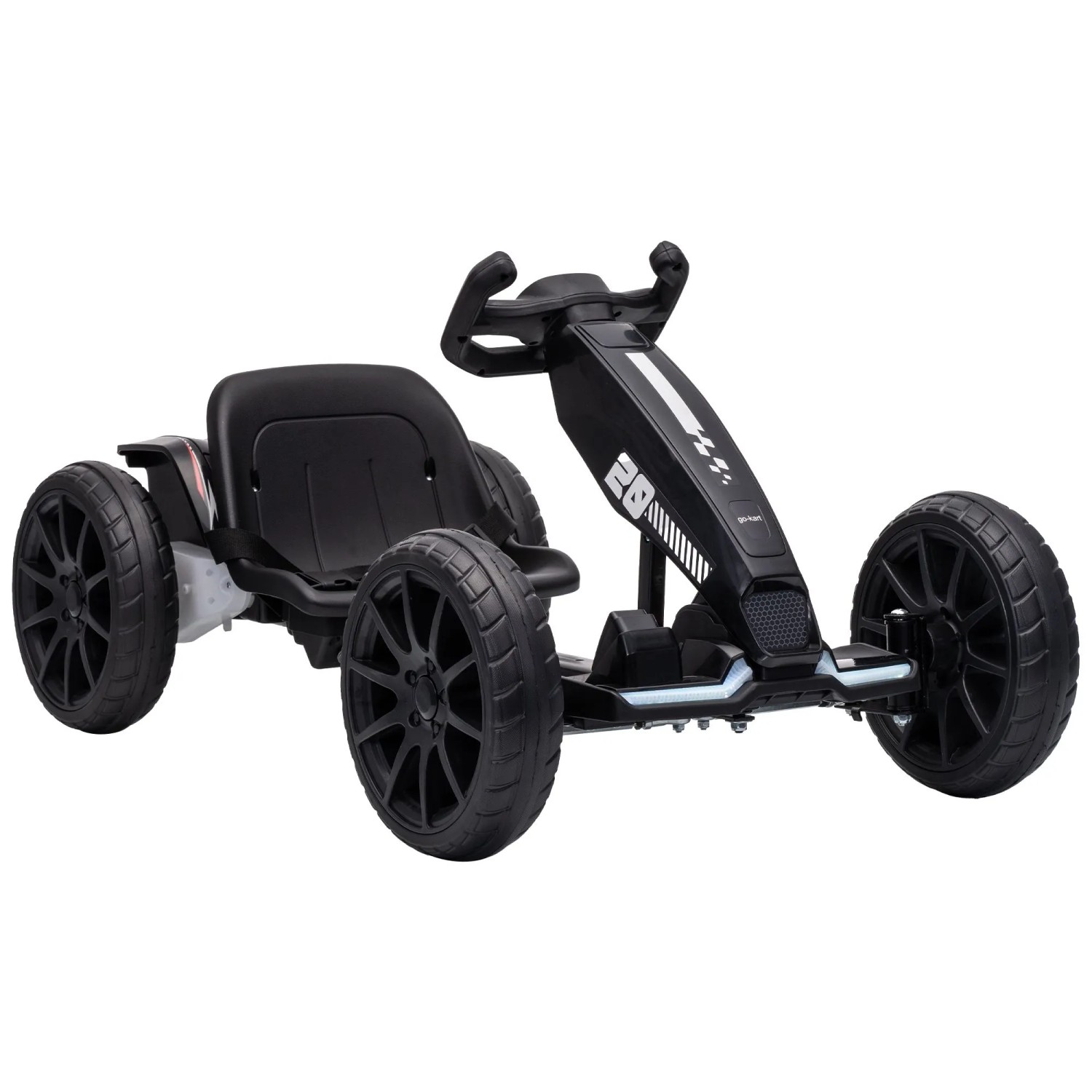 AIYAPLAY Kinder Gokart Stahl EVA 98L x 55,5B x 46,5H cm Schwarz