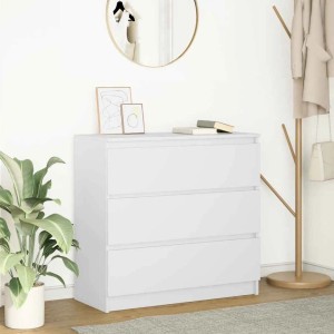 vidaXL Sideboard Weiß 80x35x76 cm Holzwerkstoff 861733