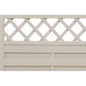 Sichtschutzzaun-Element Country, creme lasiert, 120x180 cm, mit Lattenzaun-Optik.
