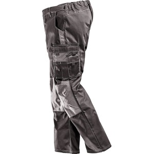 Safety&More Arbeitshose Nitro, schwarz-grau, Gr. L, mit vielen Taschen und Kontrastnähten.